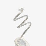  Giày Cao Gót Nữ Rene Caovilla Flat Satin Sandals Cleo 