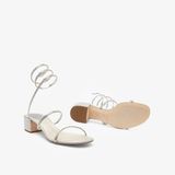  Giày Cao Gót Nữ Rene Caovilla Flat Satin Sandals Cleo 