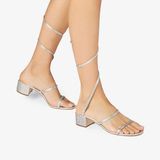  Giày Cao Gót Nữ Rene Caovilla Flat Satin Sandals Cleo 