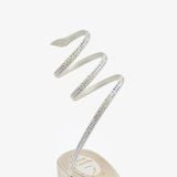  Giày Cao Gót Nữ Rene Caovilla Flat Satin Sandals Cleo 