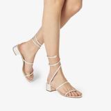  Giày Cao Gót Nữ Rene Caovilla Flat Satin Sandals Cleo 