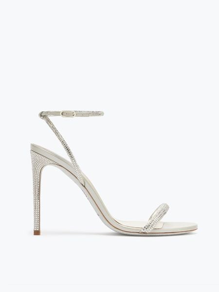  René Caovilla Ellabrita Pearl Grey Sanleatherl 105. 