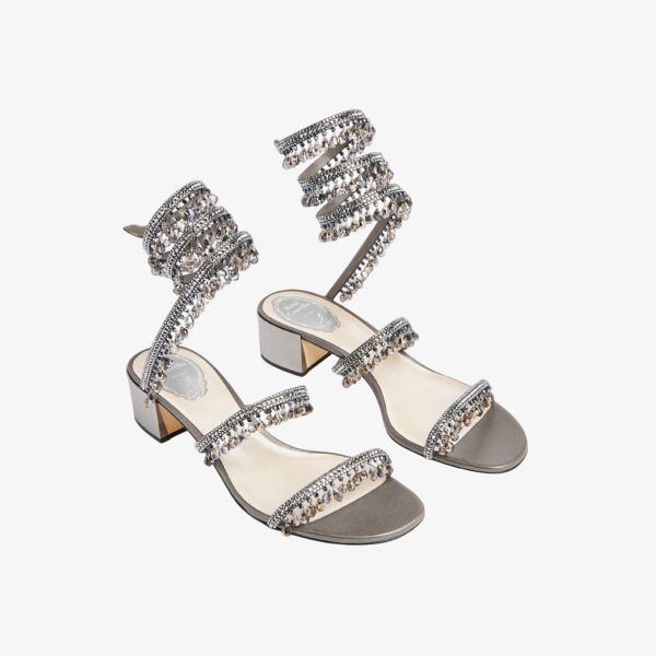  Giày Sandals Nữ Rene Caovilla Chandelier Crystal 