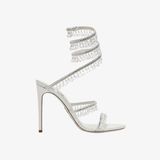  Giày Cao Gót Nữ Rene Caovilla Chandelier Ivory Sandal 105 