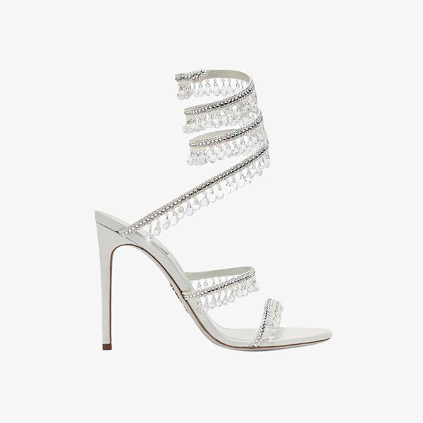  Giày Cao Gót Nữ Rene Caovilla Chandelier Ivory Sandal 105 
