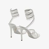  Giày Cao Gót Nữ Rene Caovilla Chandelier Ivory Sandal 105 