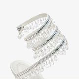  Giày Cao Gót Nữ Rene Caovilla Chandelier Ivory Sandal 105 