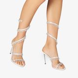  Giày Cao Gót Nữ Rene Caovilla Chandelier Ivory Sandal 105 