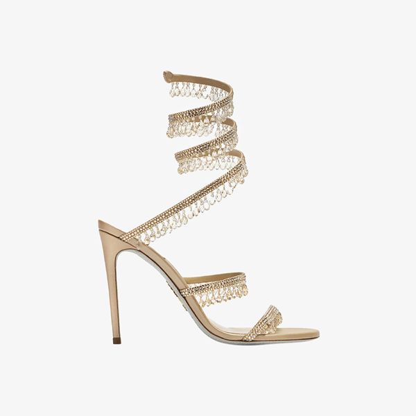  Giày Cao Gót Nữ Rene Caovilla Chandelier Ivory Sandal 105 