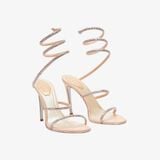  Giày Cao Gót Nữ Rene Caovilla Cleo Gold Sandal 105 