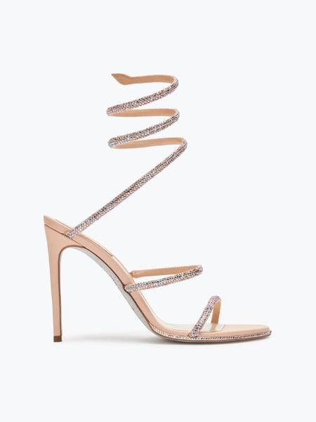  René Caovilla Cleo Gold Sandal 105. 