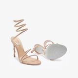  Giày Cao Gót Nữ Rene Caovilla Margot Crystal Eggshell Platform Sandal 120 