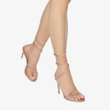  Giày Cao Gót Nữ Rene Caovilla Margot Crystal Eggshell Platform Sandal 120 