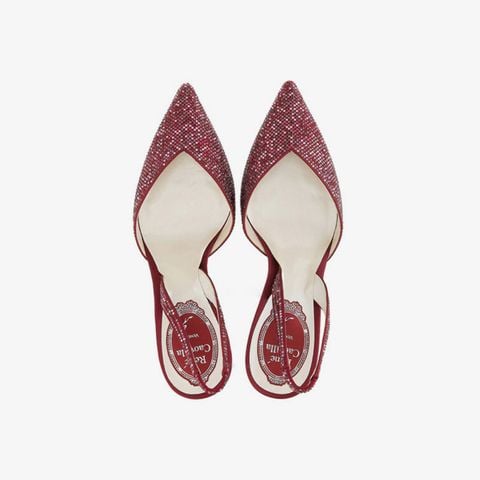Giày Cao Gót Nữ Rene Caovilla Ladies Vivienne Crystal Slingback Pumps