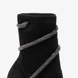  Giày Boots Nữ Rene Caovilla Cleo Crystals Black Bootie 100 mm 