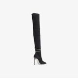  Giày Boots Nữ Rene Caovilla Suede Thigh-High Boots 