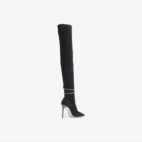 Giày Boots Nữ Rene Caovilla Suede Thigh-High Boots