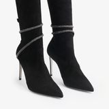  Giày Boots Nữ Rene Caovilla Suede Thigh-High Boots 
