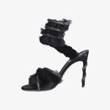  Giày Cao Gót Nữ Rene Caovilla Cleo Sandals With Crystals And Lapin 