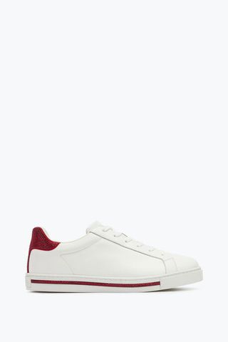Giày Xtra Crystal White-Red Sneaker 15 René Caovilla