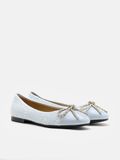  Giày Búp Bê Nữ Pazzion Daisy Tweed Toe Cap Bow Flats 