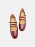  Giày Cao Gót Nữ Da Bò Pazzion Darina Patent Mary Jane Heels 