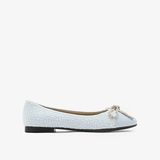 Giày Búp Bê Nữ Pazzion Daisy Tweed Toe Cap Bow Flats 