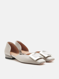  Giày cao gót Pazzion Beatrice Silver Square Buckle Heels 