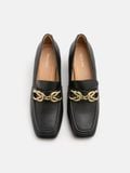  Giày Lười Nữ Pazzion Jules Chain Matte Loafer Heels 