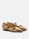  Giày Búp Bê Nữ Pazzion Eva Chained Strappy Pointed Toe Flats 