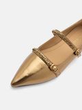  Giày Búp Bê Nữ Pazzion Eva Chained Strappy Pointed Toe Flats 