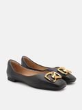  Giày Búp Bê Nữ Pazzion Kaori Gold Buckle Covered Flats 