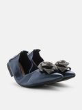  Giày Búp Bê Nữ Pazzion Marianna Crystal Embellished Rose Foldable Flats 