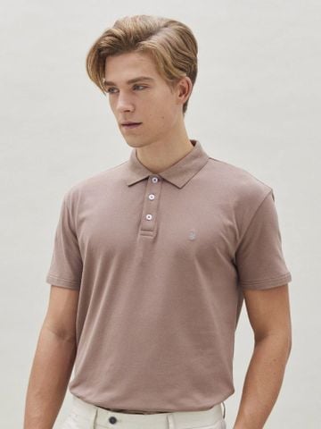 Benjamin Barker Tan Logo Polo Tee