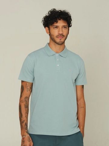 Áo polo Benjamin Barker Aqua Haze Logo Polo Tee