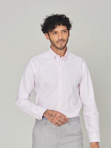 Benjamin Barker Matsumura Pink Candy Stripe Oxford
