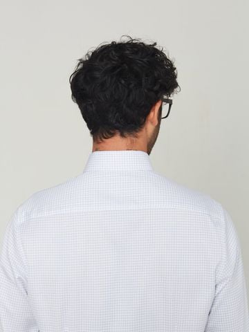 Áo sơ mi Benjamin Barker Fumiya Easy Care Cyaneus Graph Checks