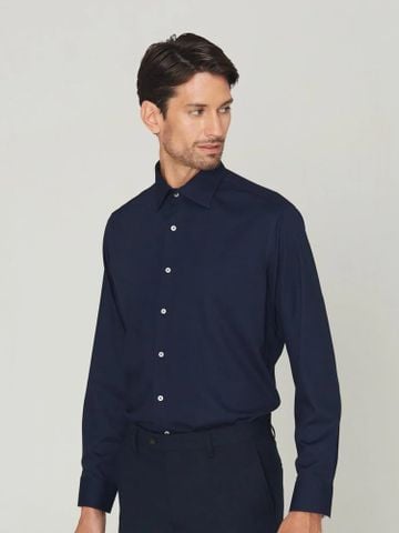 Benjamin Barker Hoshiba Easy Care Ink Blue Bamboo Cotton