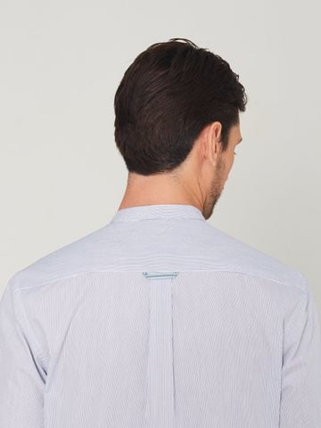 Áo sơ mi Benjamin Barker Hideki Navy Hairline Stripe