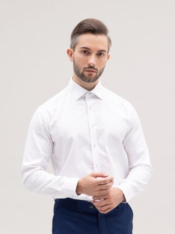 Áo sơ mi Benjamin Barker Regency Easy Care Fine White Twill