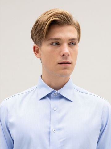 Áo sơ mi Benjamin Barker Harper Easy Care Skyblue Herringbone