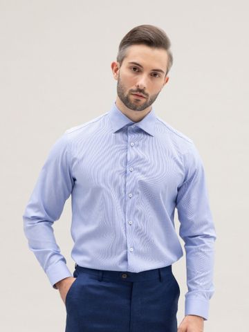 Áo sơ mi Benjamin Barker McMillian Textured Blue