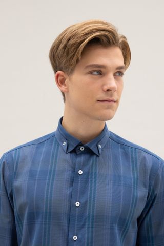 Áo sơ mi Benjamin Barker Sandbrook Very Peri Plaid