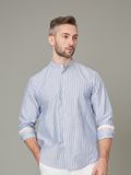  Áo sơ mi Benjamin Barker Wilkinson Indigo Pinstripe 