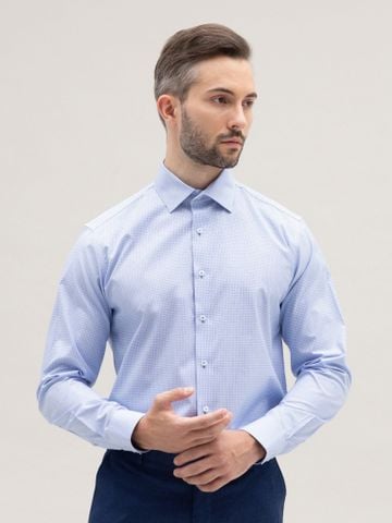 Benjamin Barker Bethwin Easy Care Blue Pin Check