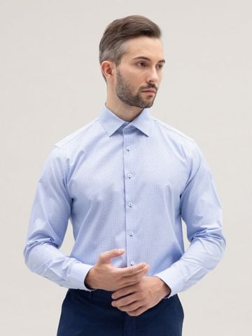 Áo sơ mi Benjamin Barker Bethwin Easy Care Blue Pin Check