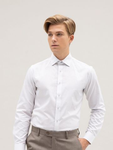 Benjamin Barker Wemyss Easy Care White Pin Check