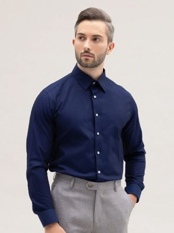 Áo sơ mi Benjamin Barker Hatherley Navy Pique