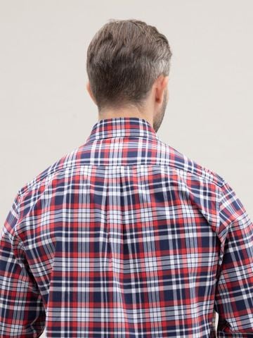Áo sơ mi Benjamin Barker Brushwood Navy Plaid