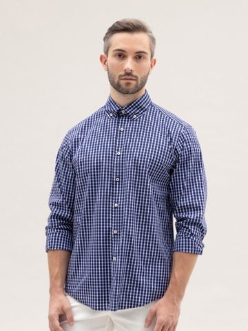 Áo sơ mi Benjamin Barker Camden Navy Check